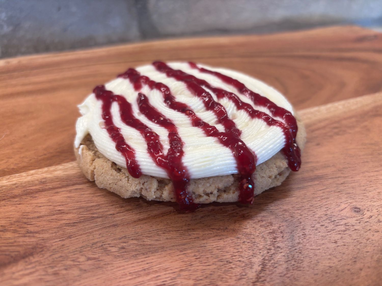 Raspberry cheesecake cookie